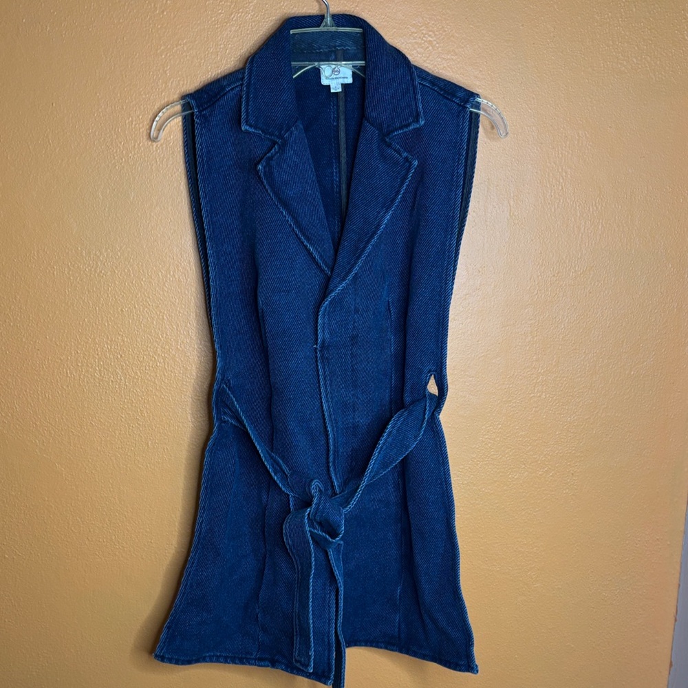 AG Adriano Goldschmied Blue Sleeveless Denim Vest Small